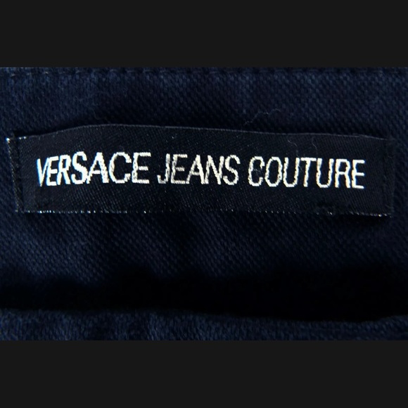 Versace pants corset lace up back leg silver hardware medusa buttons y2k vintage - Picture 11 of 11